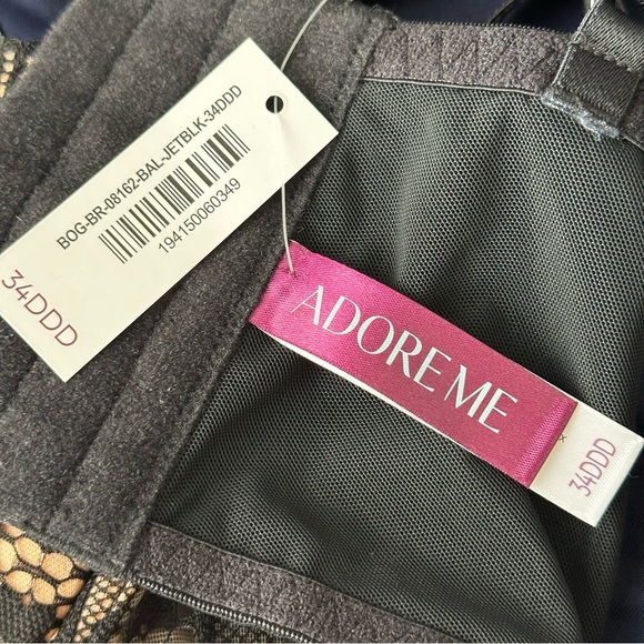 ADORE ME Nymphodora Contour Balconette Black Bra Romantic Feminine Lingerie - Picture 11 of 15
